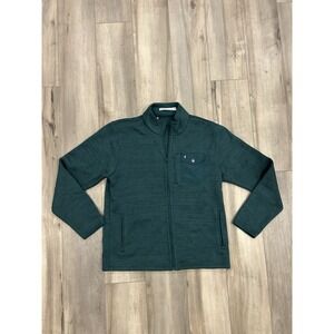 Criquet Sweater Fleece Jacket Men's L Full Zip Pockets Green Performance Golf